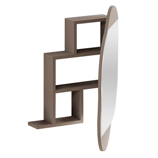 Szafka łazienkowa z lustrem, jasny mocha