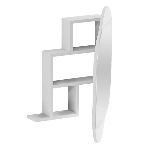 Szafka łazienkowa z lustrem, biała