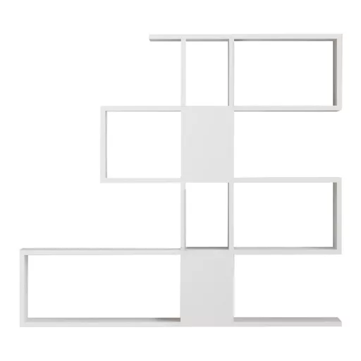 Modern aszimmetrikus polc 120x109x20cm fehér