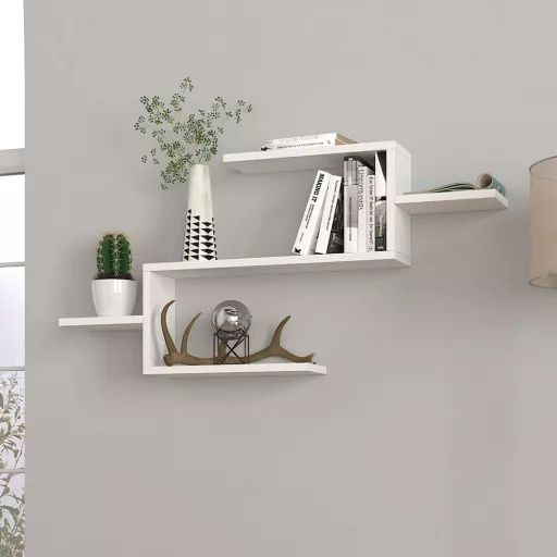 Półka ścienna 104x49,4x14,5cm Biała