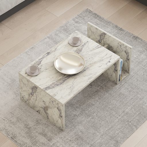 Stół kawowy w marmurowym wzorze 86.8x32.4x50cm