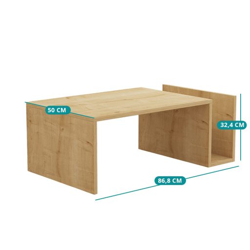 Stół kawowy 86,8x32,4x50cm, Dąb