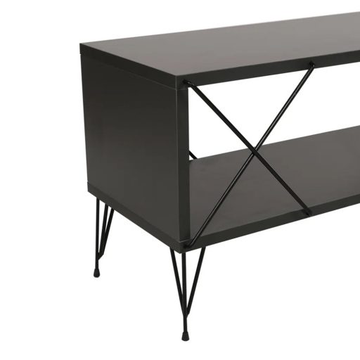 Stolik kawowy z metalowymi nogami 100x40x50cm, antracytowy