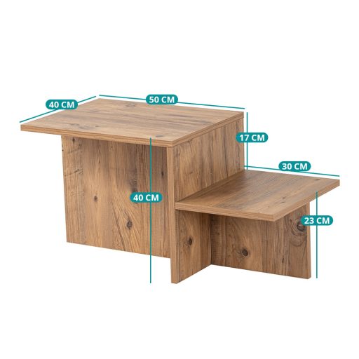 Stół kawowy 80x40x40 cm, Sosna