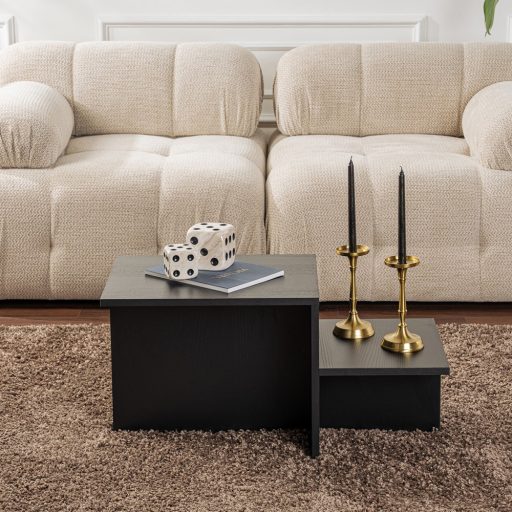 Stolik kawowy 80x40x40 cm, czarny