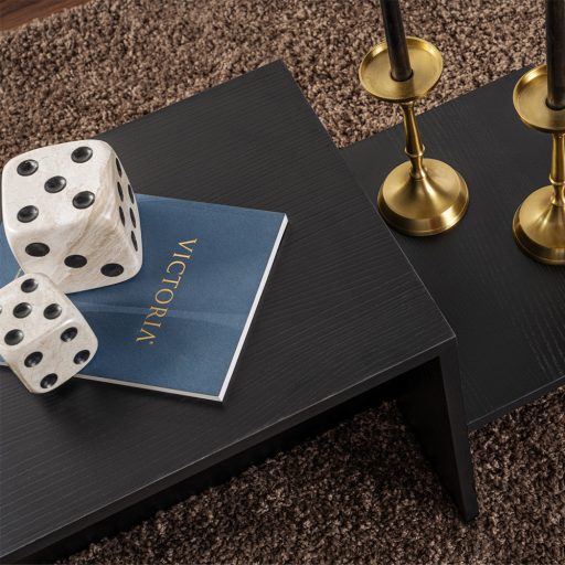 Stolik kawowy 80x40x40 cm, czarny