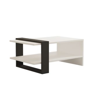 Stół kawowy 80x35x55cm, Antracytowo-Biały