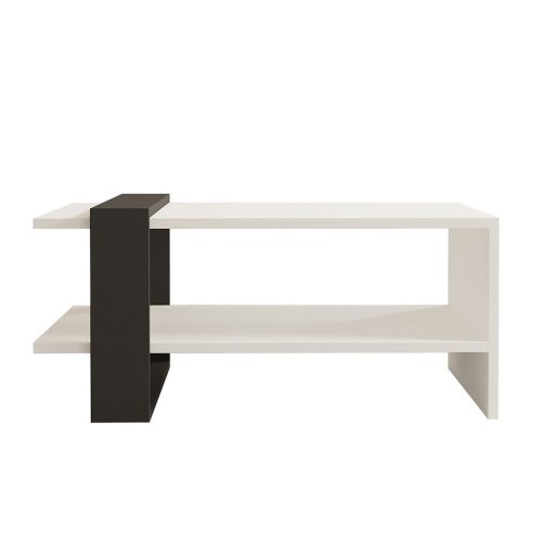 Stół kawowy 80x35x55cm, Antracytowo-Biały