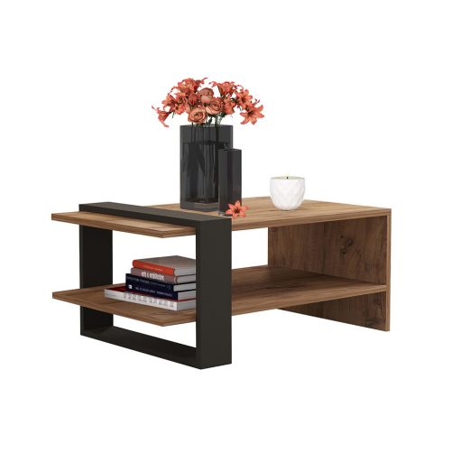 Stół kawowy 80x35x55cm, Dąb-Antracyt