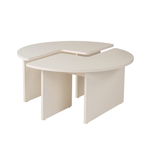 Okrągły Stół Kawowy 90x41cm, Biały