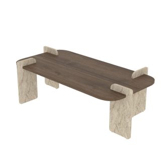 Stół kawowy 130x35x60cm, Orzech