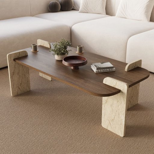 Stół kawowy 130x35x60cm, Orzech