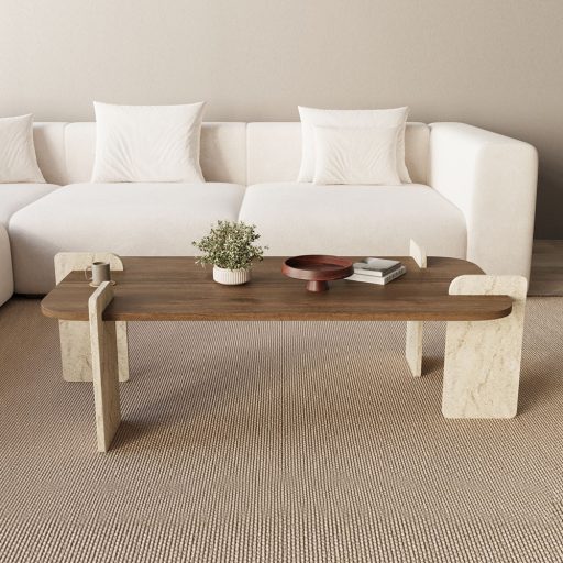 Stół kawowy 130x35x60cm, Orzech