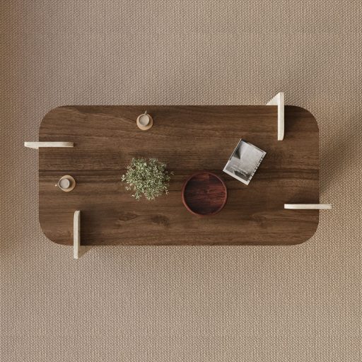 Stół kawowy 130x35x60cm, Orzech