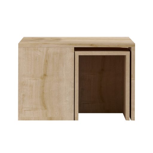 Stół kawowy z ukrytymi stolikami bocznymi, 5 części dąb