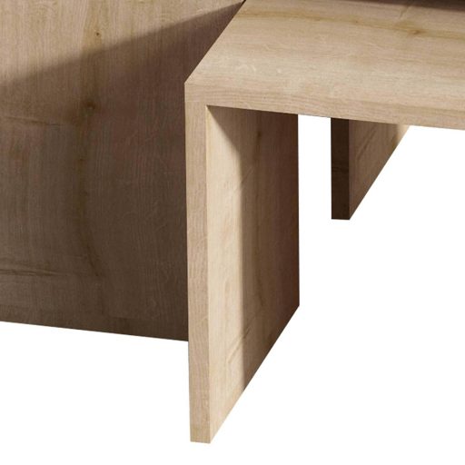 Stół kawowy z ukrytymi stolikami bocznymi, 5 części dąb