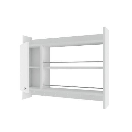 Półka ścienna do kuchni 85x15x65cm, Biała