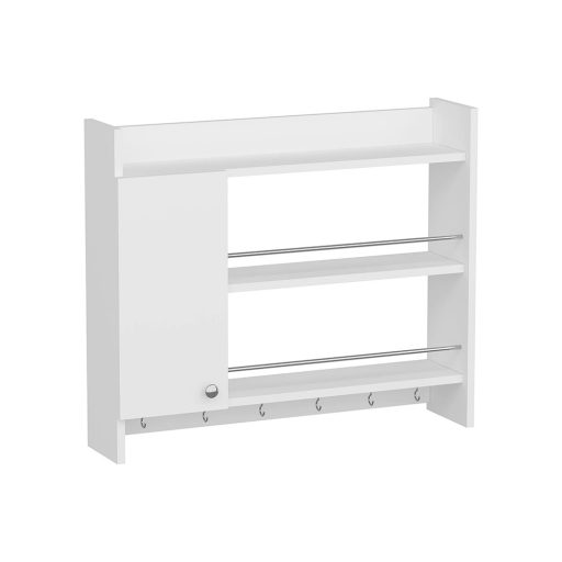 Półka ścienna do kuchni 85x15x65cm, Biała