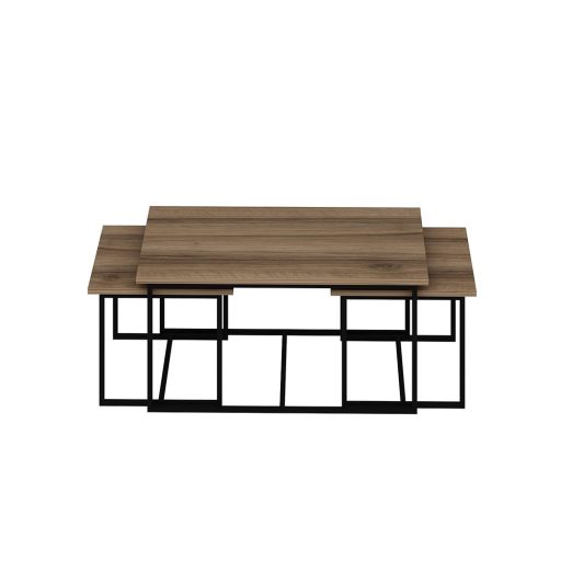 Zestaw stolików kawowych 3-częściowy, orzech