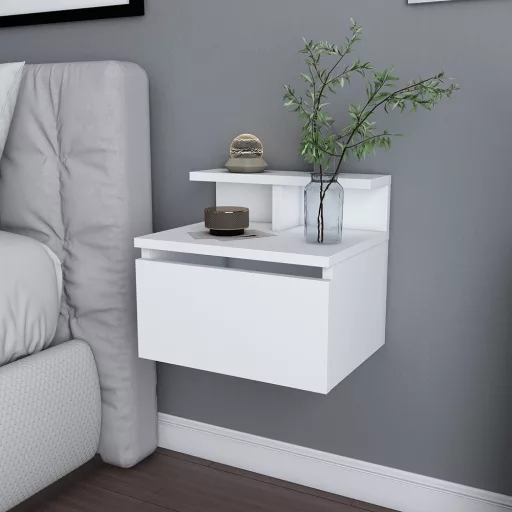 Nocna szafka wisząca 39.8x31.9x35cm, Biała