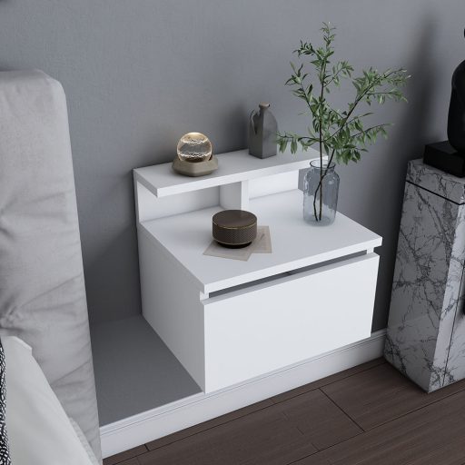 Nocna szafka wisząca 39.8x31.9x35cm, Biała