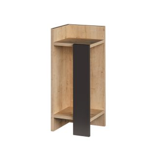 Lewy Stolik Nocny 60x25x27cm Antracyt-Dąb