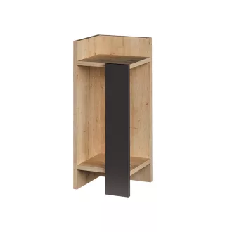 Lewy Stolik Nocny 60x25x27cm Antracyt-Dąb