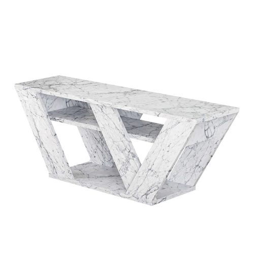 Stojak na telewizor z marmurowym wzorem 110x40x30cm