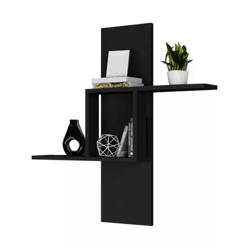 Półka ścienna 70x64x20cm, Antracytowa