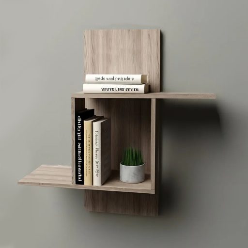 Półka ścienna 70x64x20cm, Dąb Sonoma