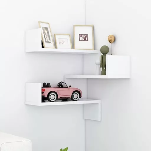 Półka narożna 60x90x60cm, Biała