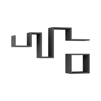 Zestaw półek ściennych 2-częściowy, antracytowy