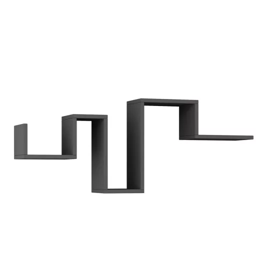 Zestaw półek ściennych 2-częściowy, antracytowy