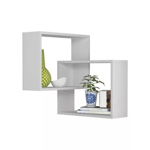 Zestaw półek ściennych 2-częściowy, biały