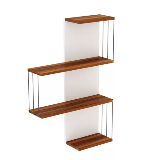 Półka ścienna 96x64x19cm, Sosna-Biała