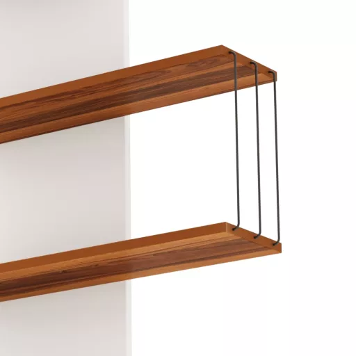 Półka ścienna 96x64x19cm, Sosna-Biała