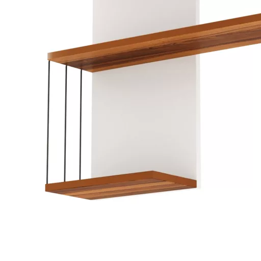 Półka ścienna 96x64x19cm, Sosna-Biała