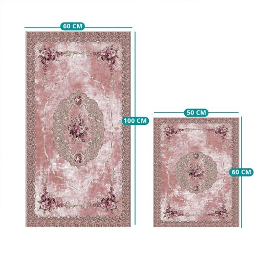 Zestaw dywaników łazienkowych 2-częściowy, puder