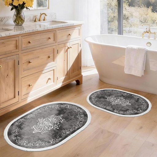 Zestaw dywaników łazienkowych 2-częściowy, szary