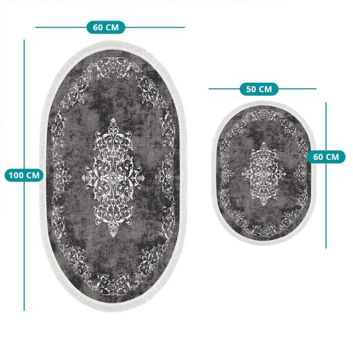 Zestaw dywaników łazienkowych 2-częściowy, szary