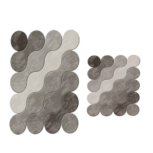 Zestaw dywaników łazienkowych z motywem kamyków, brązowy