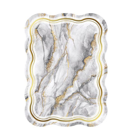 Zestaw dywaników łazienkowych z motywem marmuru, szary