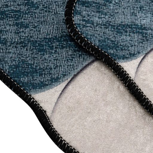 Zestaw dywaników łazienkowych z motywem kamyków, niebieski