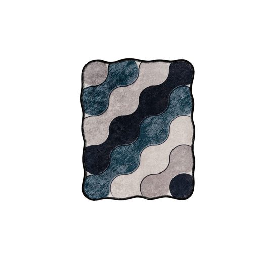 Zestaw dywaników łazienkowych z motywem kamyków, niebieski