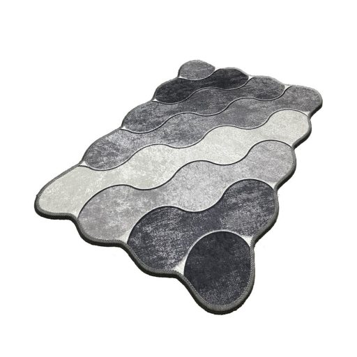 Zestaw dywaników łazienkowych w wzór kamieni, szary