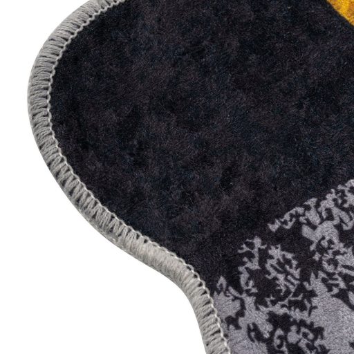 Zestaw dywaników łazienkowych w wzór kamieni, szaro-żółty