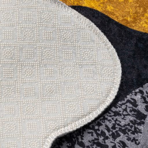 Zestaw dywaników łazienkowych w wzór kamieni, szaro-żółty