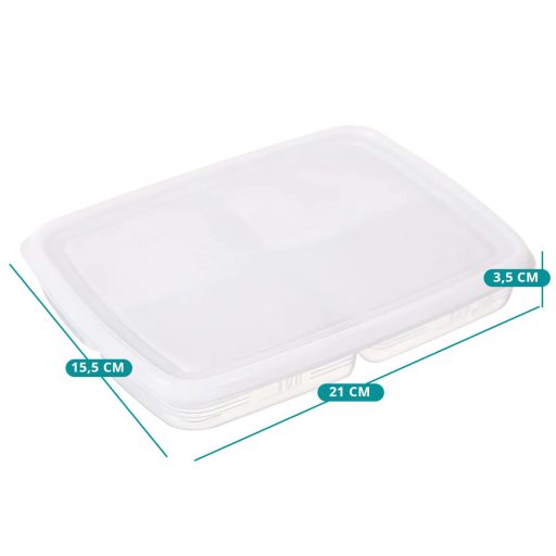 Zestaw pojemników do przechowywania żywności z 4 przegrodami 12 szt.