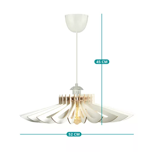 Elegancka Lampa Sufitowa z Efektem Drewna