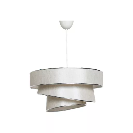 Lampa sufitowa Spiralna, Beżowo-Srebrna